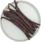 Vanilkové lusky Bourbon Grade A z Madagaskaru, detailní pohled seshora.